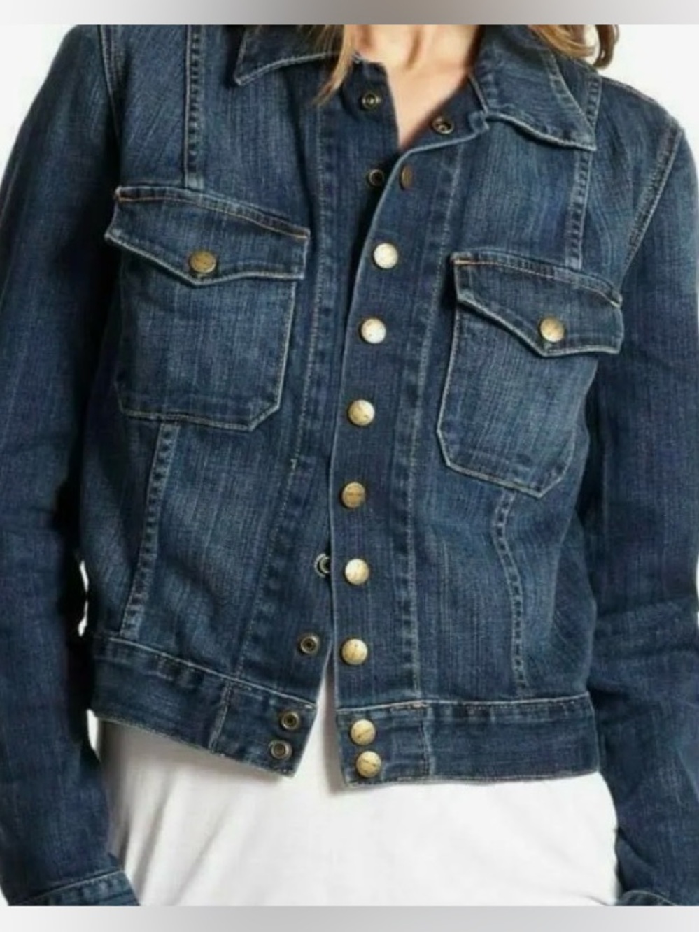 Current Elliott - The Snap denim jacket. Size 2